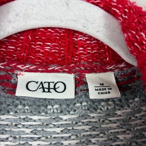 VTG Y2K 00s Cato Drapey Southwestern Duster Blanket Knit Open Cardigan Med Boho - Picture 4 of 8